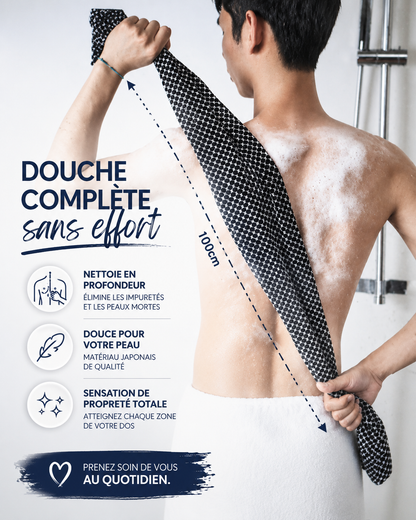 La Serviette Exfoliante Valunzo – Peau douce & douche complète